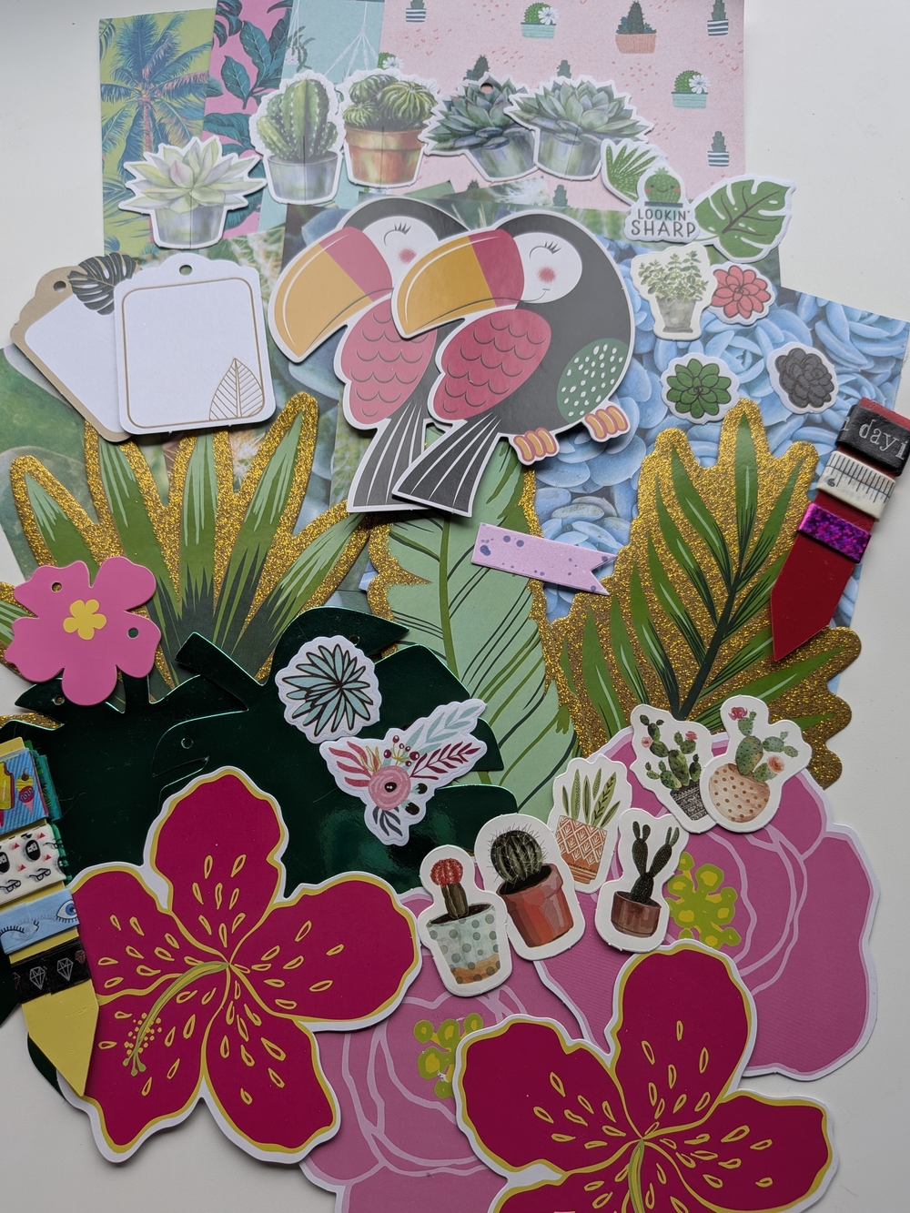 Over 225 Pieces of Colorful Crafting Ephemera - Picture 5 of 8